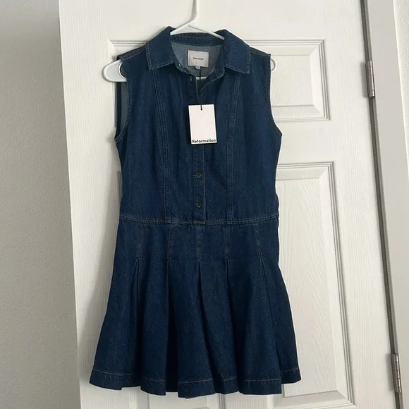 Reformation Denim Blue Dress - Picture 6 of 7